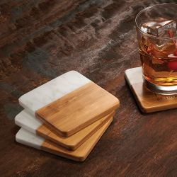 Coasters  - Marble and Bamboo Coaster
