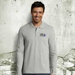 Men's Promotional Polo Shirts  - SOLS Perfect Mens Long Sleeve Polo