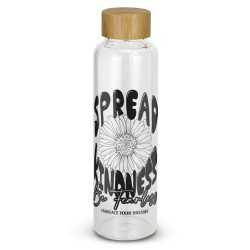 Drink Bottles - Glass  - Eden Glass Bottle Bamboo Lid - 600ml