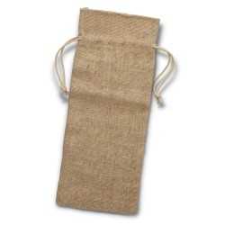 Drawstring Bags & Back Sacks  - Jute Wine Drawstring Bag