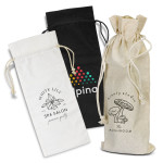 Drawstring Bags &amp; Back Sacks - Cotton Wine Drawstring Bag
