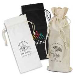 Drawstring Bags & Back Sacks  - Cotton Wine Drawstring Bag