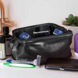 Toiletry Bags  - Pierre Cardin Leather Toiletry Bag