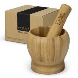 Homeware Products  - Bamboo Mortar and Pestle