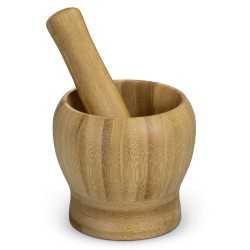 Homeware Products  - Bamboo Mortar and Pestle