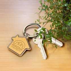 Metal Keyrings  - Santo House Shaped Key Ring