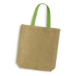 Jute Shopping & Tote Bags  - Thera Jute Tote Bag - Coloured Handles