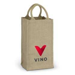 Wine Holders & Carriers  - Jute Four Bottle Wine Carrier