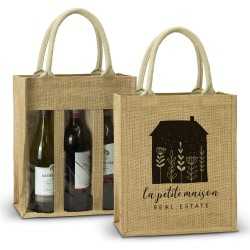 Wine Holders & Carriers  - Serena Jute Triple Wine Carrier