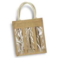 Wine Holders & Carriers - Serena Jute Triple Wine Carrier
