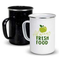 Reusable Coffee Cups - Metal  - Bendigo Enamel Mug - 600ml