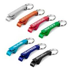 Bottle Openers  - Snappy Metal Bottle Opener Key Ring