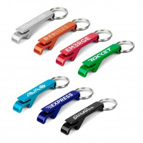 Bottle Openers  - Snappy Metal Bottle Opener Key Ring