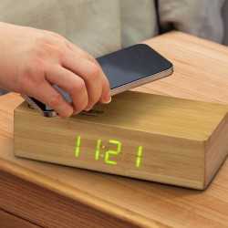 Phone & Tablet Chargers  - Bamboo Wireless Charging Clock