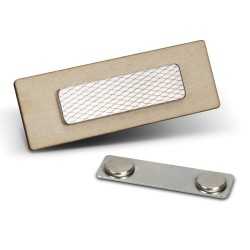 Name & Pin Badges  - Magnetic Wooden Badge