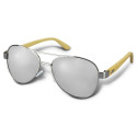 Wristbands  - Aviator Mirror Lens Sunglasses - Bamboo