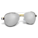Wristbands  - Aviator Mirror Lens Sunglasses - Bamboo