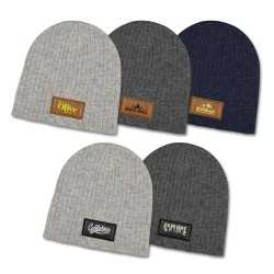 Beanies  - Nebraska Heather Cable Knit Beanie With Patch