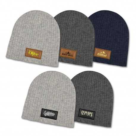 Beanies  - Nebraska Heather Cable Knit Beanie With Patch