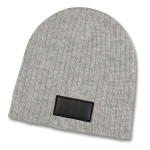 Beanies - Nebraska Heather Cable Knit Beanie With Patch