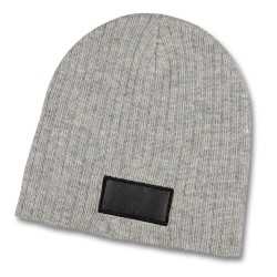 Beanies  - Nebraska Heather Cable Knit Beanie With Patch