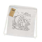 Drawstring Bags &amp; Back Sacks - Cotton Colouring Drawstring Backpack