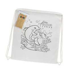 Drawstring Bags & Back Sacks  - Cotton Colouring Drawstring Backpack
