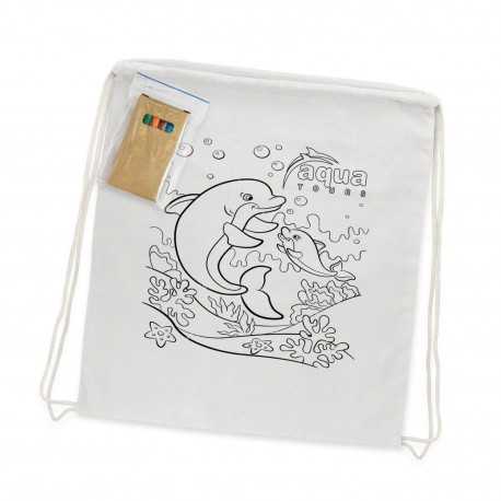Drawstring Bags & Back Sacks  - Cotton Colouring Drawstring Backpack