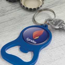 Metal Keyrings  - Chevron Bottle Opener Key Ring