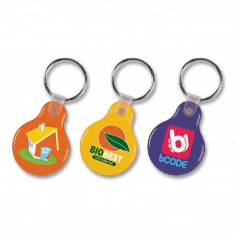 Printed Keyrings  - Flexi Resin Key Ring - Round