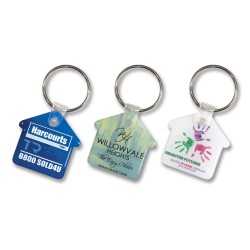 Printed Keyrings  - Flexi Resin Key Ring - House