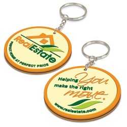 Printed Keyrings - PVC Key Ring Small - Both Sides Moulded