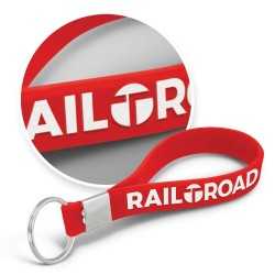 Printed Keyrings - Silicone Key Ring - Embossed