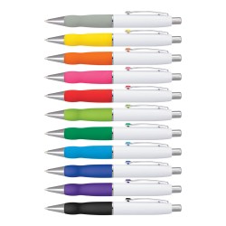 Metal Promotional Pens  - White barrel Turbo Metal Pen