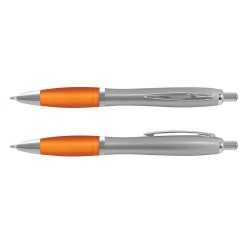 Plastic Promotional Pens  - Vistro Silver Barrel Plastic Pen