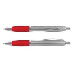 Plastic Promotional Pens  - Vistro Silver Barrel Plastic Pen