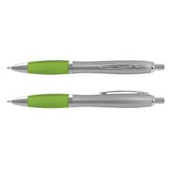 Plastic Promotional Pens  - Vistro Silver Barrel Plastic Pen