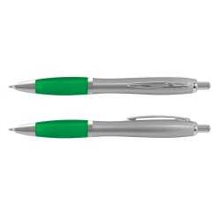 Plastic Promotional Pens  - Vistro Silver Barrel Plastic Pen