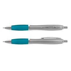 Plastic Promotional Pens  - Vistro Silver Barrel Plastic Pen