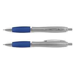Plastic Promotional Pens  - Vistro Silver Barrel Plastic Pen