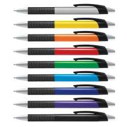 Plastic Promotional Pens  - Cleo Coloured Barrel Plastic Pen