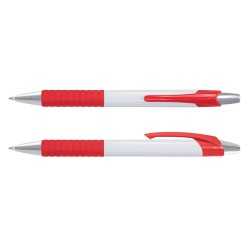 Plastic Promotional Pens  - Cleo White Barrel Plastic Pen