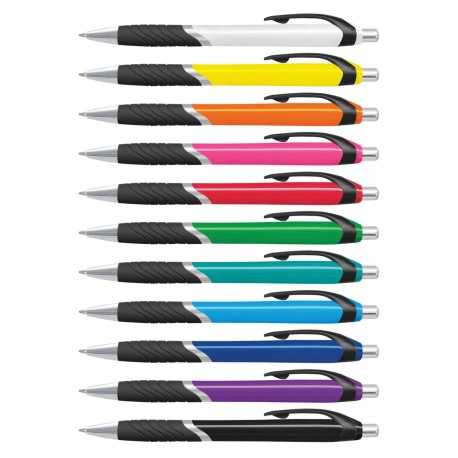 Plastic Promotional Pens  - Jet Coloured Barrel Plastic Pen