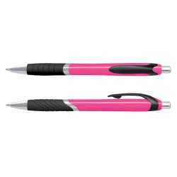 Plastic Promotional Pens  - Jet Coloured Barrel Plastic Pen