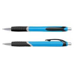 Plastic Promotional Pens  - Jet Coloured Barrel Plastic Pen
