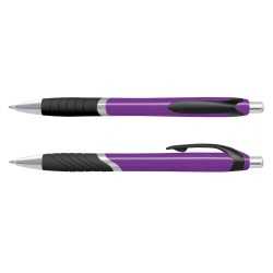 Plastic Promotional Pens  - Jet Coloured Barrel Plastic Pen