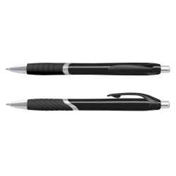Plastic Promotional Pens  - Jet Coloured Barrel Plastic Pen