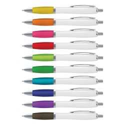 Plastic Promotional Pens  - Vistro Pen - White Barrel