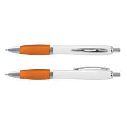 Plastic Promotional Pens  - Vistro Pen - White Barrel