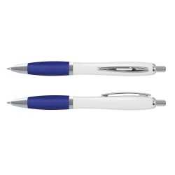 Plastic Promotional Pens  - Vistro Pen - White Barrel